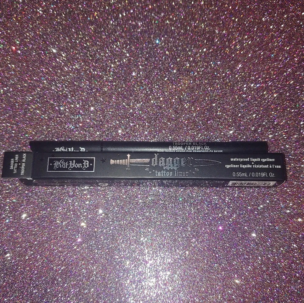 Trooper Black Dagger Tattoo Liner Waterproof Liquid Eyeliner KVD Kat Von D